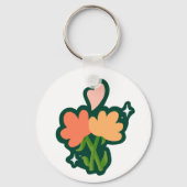 Twee bloemen sleutelhanger (Achterkant)