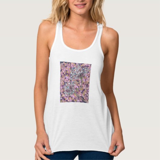 Twee bloemen tanktop (Voorkant)