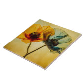 Twee bloemen tegeltje (Zijkant)