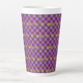 Twee Bloemen Vierkanten Latte Mok (Voorkant)