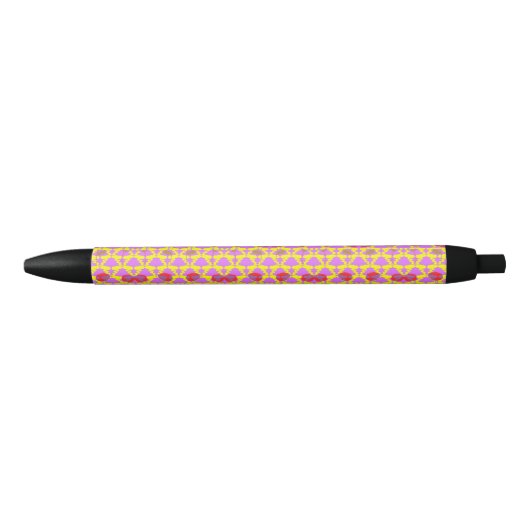 Twee Bloemenrozen Zwarte Inkt Pen (Voorkant)
