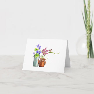 Twee Bloempotten Kaart
