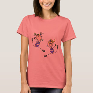Twee Blond Girl Gymnast Tshirts en cadeaus