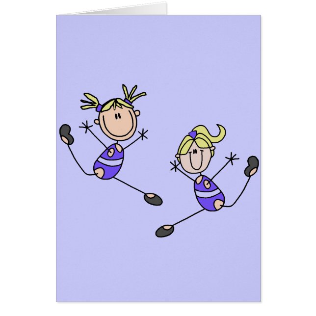 Twee Blond Girl Gymnast Tshirts en cadeaus (Voorkant)