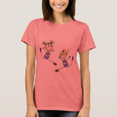 Twee Blond Girl Gymnast Tshirts en cadeautjes (Voorkant)