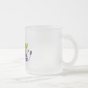 Twee Blonde Meisjes Gymnastiek T-shirts en Cadeaus Matglas Koffiemok