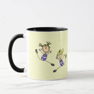 Twee Blonde Meisjes Gymnastiek T-shirts en Cadeaus Mok