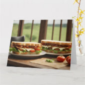 Twee BLT broodjes door venster Kaart (Gele Bloem)