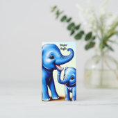 Twee Blue Elephants Enclosure Kaart (Staand voorkant)