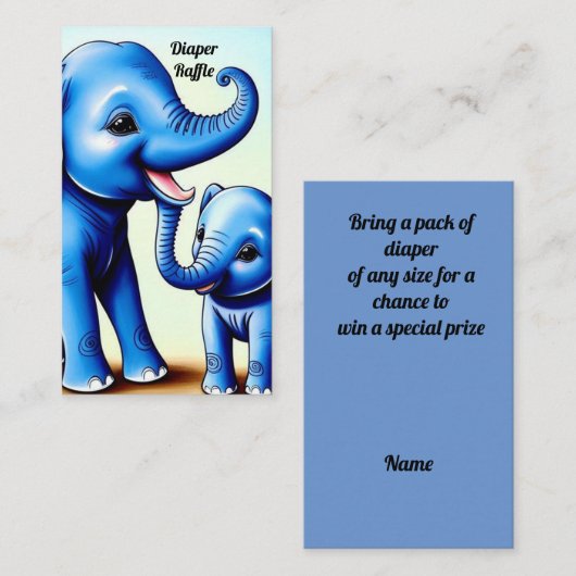 Twee Blue Elephants Enclosure Kaart (Voorkant / Achterkant)