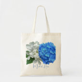 Twee Blue Hydrangeas Personalized Name Tas (Voorkant)