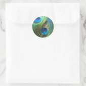 Twee Blue Peacock Feathers Stickers (Tas)