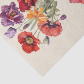Twee boeketten van wilde bloemen met papavers tissuepapier (Detail)