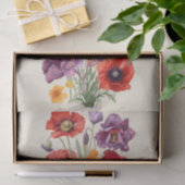 Twee boeketten van wilde bloemen met papavers tissuepapier (Geschenk)
