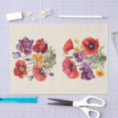 Twee boeketten van wilde bloemen met papavers tissuepapier (Craft)
