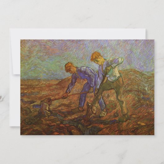 Twee boeren graven door Vincent van Gogh (Voorkant)