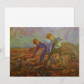 Twee boeren graven door Vincent van Gogh (Voorkant / Achterkant)