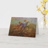 Twee boeren graven door Vincent van Gogh Kaart (Gele Bloem)