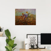 Twee boeren graven door Vincent van Gogh Poster (Thuiskantoor)