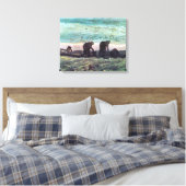 Twee boeren van Vincent van Gogh Canvas Afdruk (Insitu (Slaapkamer))