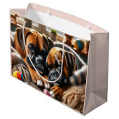 Twee boksers, één hart groot cadeauzakje (Achterkant Gekanteld)