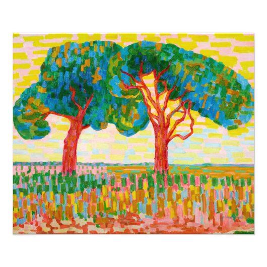 Twee bomen, 1910 door Jacoba van Heemskerck Foto Afdruk (Voorkant)