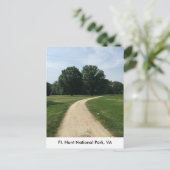 Twee bomen bij Ft. Hunt Park Briefkaart (Staand voorkant)