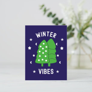 Twee bomen winterse vibes briefkaart