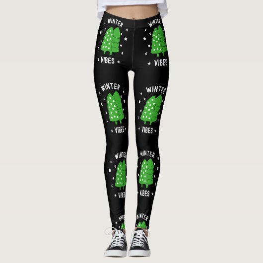 Twee bomen winterse vibes leggings (Voorkant)