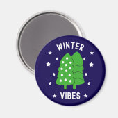 Twee bomen winterse vibes magneet (Voorkant / Achterkant)