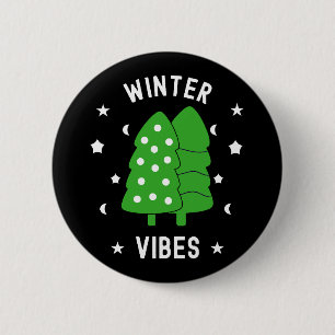 Twee bomen winterse vibes ronde button 5,7 cm