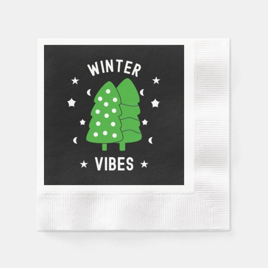Twee bomen winterse vibes servet (Voorkant)