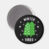 Twee bomen winterstemming magneet (Voorkant / Achterkant)