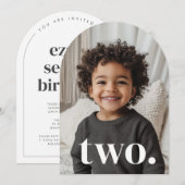 Twee boogfoto's 2e verjaardag kaart (Voorkant / Achterkant)