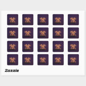 Twee boogschutters vierkante sticker (Vel)