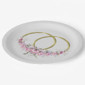 Twee Borden als één ronde binnenpapierwinkel Papieren Bordje (Gekanteld)