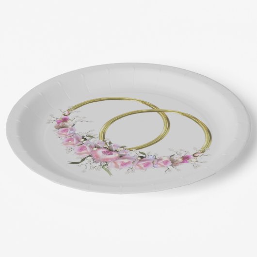 Twee Borden als één ronde binnenpapierwinkel Papieren Bordje (Gekanteld)