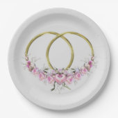 Twee Borden als één ronde binnenpapierwinkel Papieren Bordje (Voorkant)