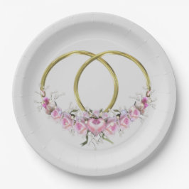 Twee Borden als één ronde binnenpapierwinkel Papieren Bordje