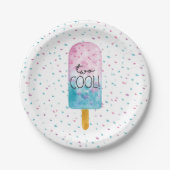 Twee borden van Cool Popsicle Papieren Bordje (Voorkant)