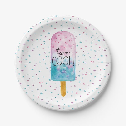 Twee borden van Cool Popsicle Papieren Bordje (Voorkant)