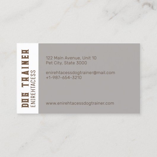 Twee Border Collies Dog Trainer Visitekaartje (Achterkant)
