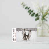 Twee Border Collies Dog Trainer Visitekaartje (Staand voorkant)