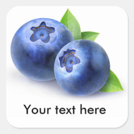 Twee bosbessen vierkante sticker