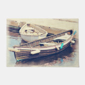 Twee boten in een haven Rustiek Nautisch Medium Deurmat (Voorkant)