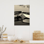 Twee boten op de kust van New England Poster (Keuken)