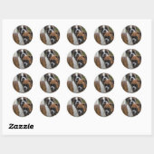 Twee Boxer Honden Ronde Sticker (Vel)