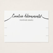 Twee Bracelet Display Signature Script White Visitekaartje (Voorkant)