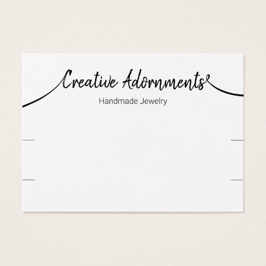 Twee Bracelet Display Signature Script White Visitekaartje (Voorkant)