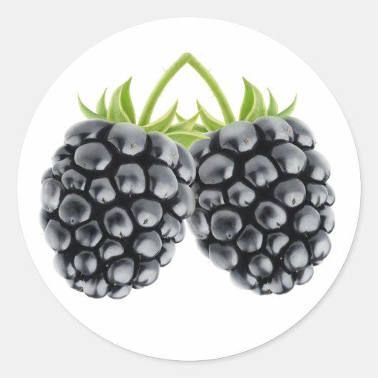 Twee bramen ronde sticker (Voorkant)